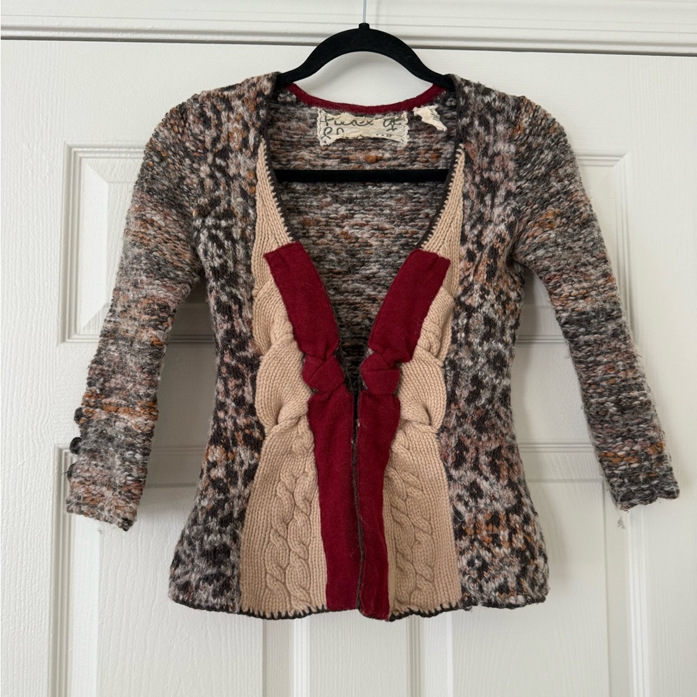 Rare Vintage Anthropologie Cashmere Wool Cardigan Jacket